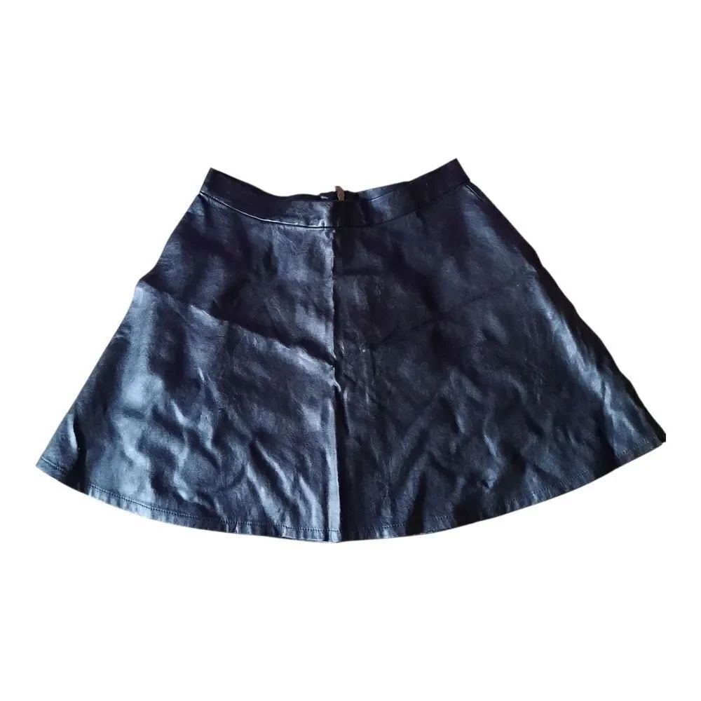 American Eagle Outfitters Black Vegan Leather Mini Skirt